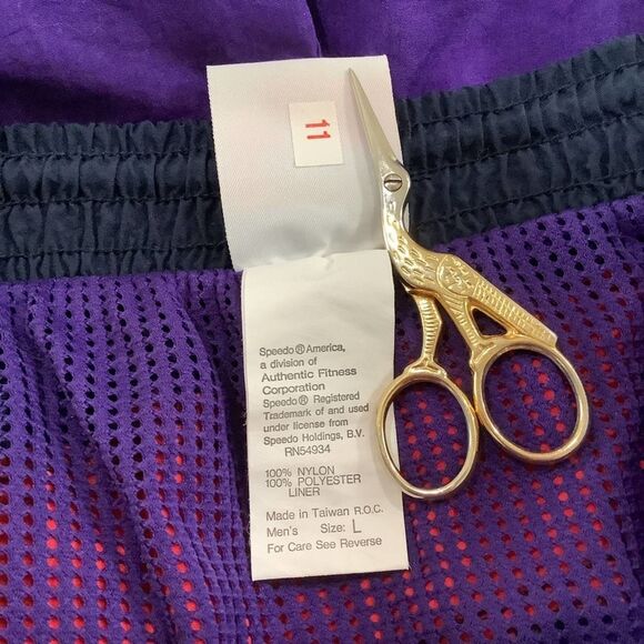 Vintage 90’s Speedo Swim Trunks Colorful Bright Colorblock Swimsuit - Picture 12 of 13